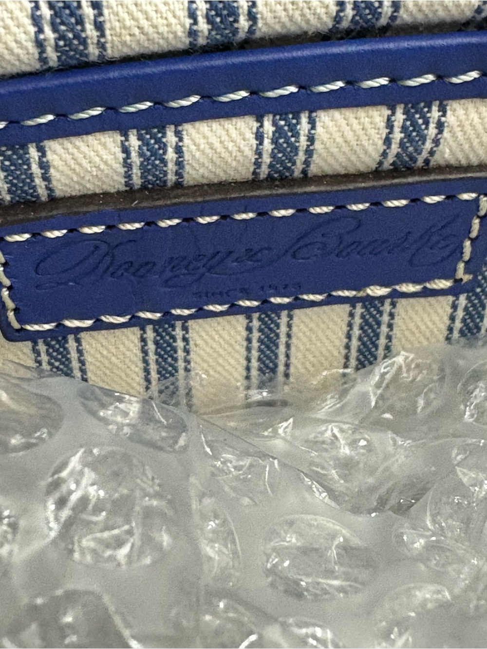 Dooney & Bourke Beacon Small East/West Flap Crossbody – Royal Blue w/ Wallet. - Picture 12 of 16